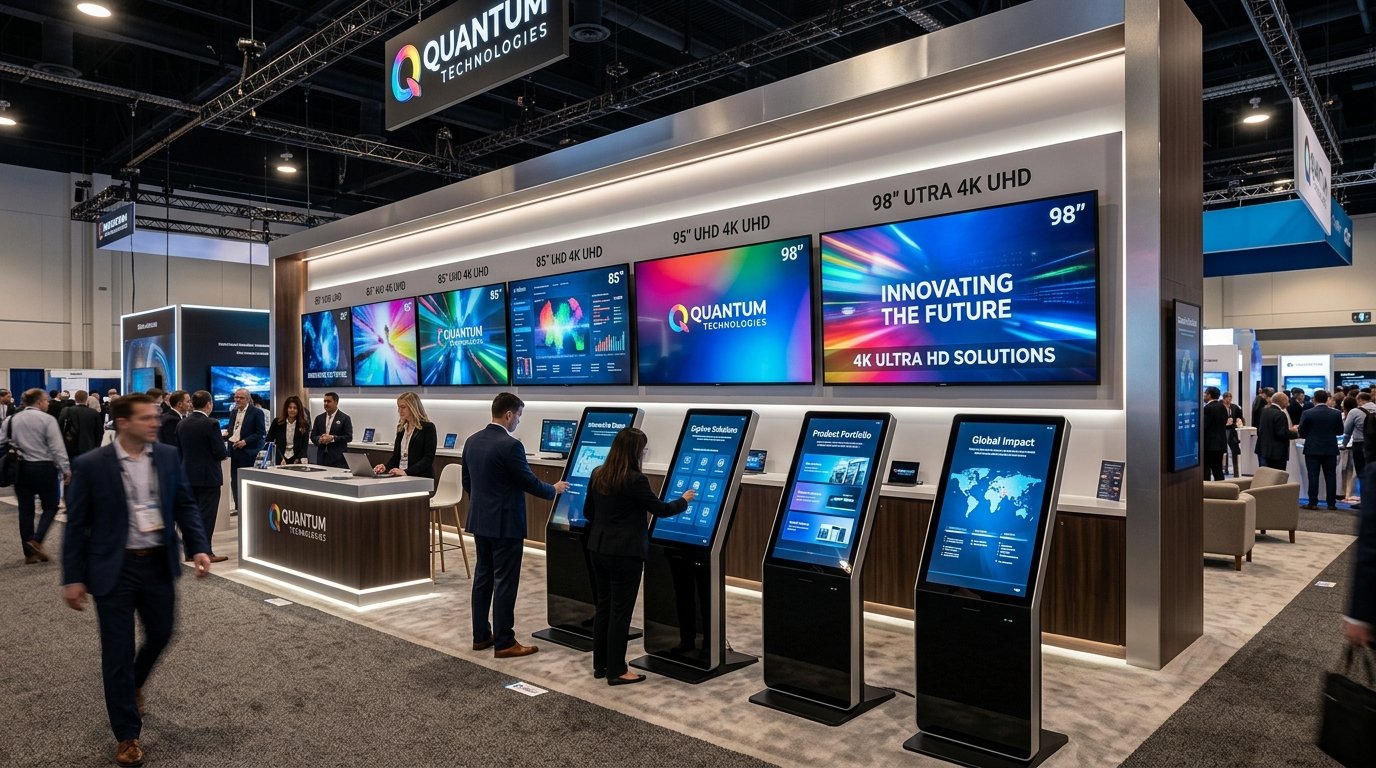 Large Commercial 4K TVs and Touch Kiosks